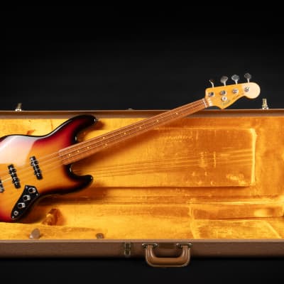 2010 Fender USA Jaco Pastorius Artist Series Signature Fretless Jazz Bass RW - 3-Color Sunburst | OHSC image 2