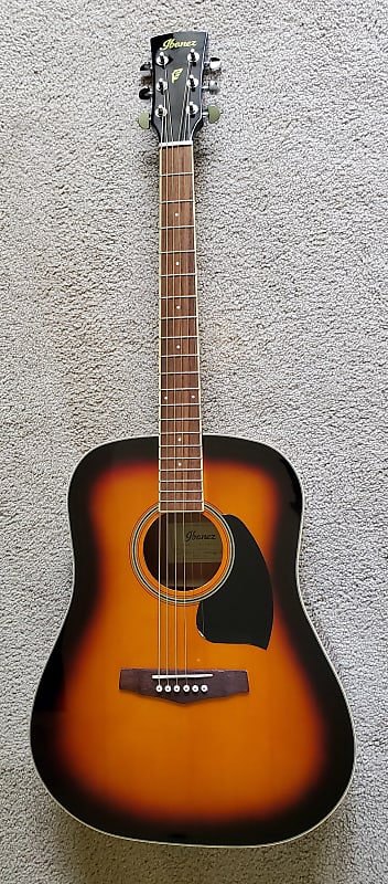 Ibanez PF15 Acoustic Guitar, Vintage Sunburst High Gloss image 1