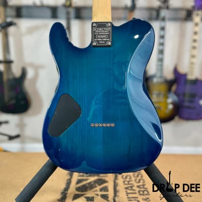 Schecter USA Custom Shop PT Custom Electric Guitar w/ Case-Trans Sky Blue image 11
