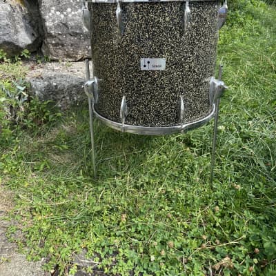 Sonor Teardrop 1960s - 16“ Floor Tom - Black & Gold Sparkle image 5