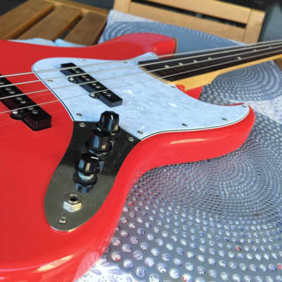 ベース Fender Japan JB75-90US Fiesta Red Fender Made in Japan Traditional Series 60s Jazz Bass Fiesta Red