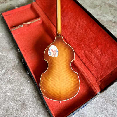 LEFTY Höfner 500/1 violin bass c 1980 - Sunburst original vintage MIJ Japan fujigen hofner paul McCartney greco image 12