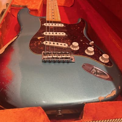 Fender Custom Shop '57 Reissue Stratocaster Heavy Relic 2013 - Teal and Sunburst image 13