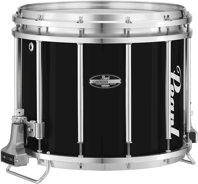 Pearl Championship CarbonCore FFX Marching Snare Drum - 14 x 12 inch - Piano Black Lacquer image 1