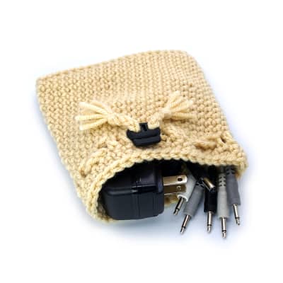 Jasmine stitch crochet dust cover for Moog semi-modular synths (60hp) with cable bag - Cream image 3
