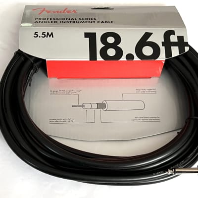Fender Professional 18.6 ft Right/Angle Guitar Instrument Cable 1/4" image 4