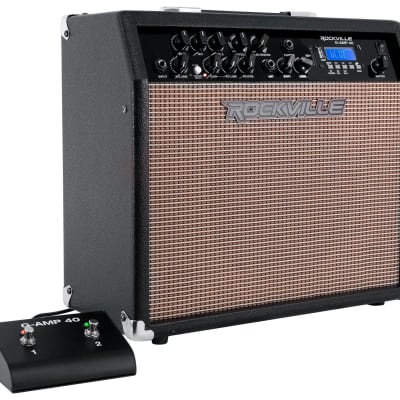 Rockville G-AMP 40 Guitar Combo Amplifier Amp Bluetooth/Mic In/USB/Footswitch image 3