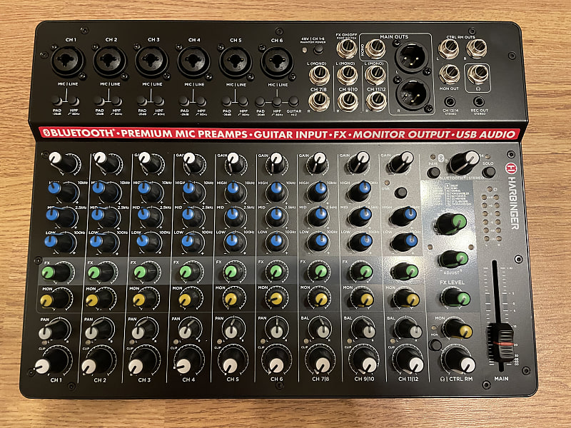 Harbinger LV14 Mixer with USB Audio Interface, FX and Bluetooth Streaming image 1