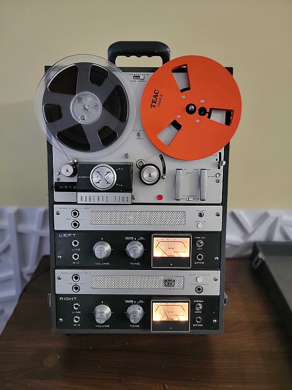 RARE Telectro SS500WA Reel to Reel Player/Recorder w/ Original Mid-Century  Stand & Accessories