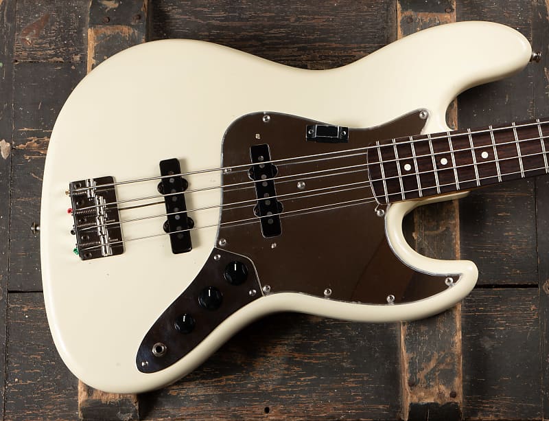 送料無料 いくらから JB-355 Fender Made White Olympic 1987 Bass Jazz Japan In ベース