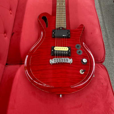 Gadow Custom Hollowbody Electric Guitar with sustainer  pickup - Trans Red image 7
