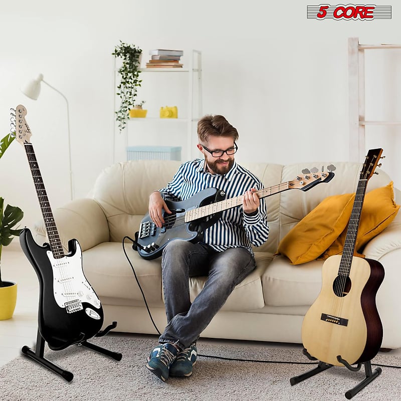 FOLDING GUITAR STAND FOLDABLE A-FRAME MUSIC FLOOR ELECTRIC ACOUSTIC BASS  NEW