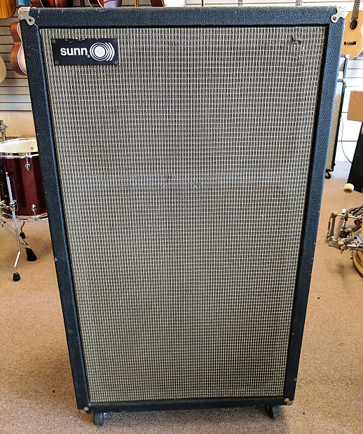 Early 70's Sunn 610s 6x10” Speaker Cabinet, Eminence Speakers, Casters, Guitar/Bass, Angled Baffle image 1