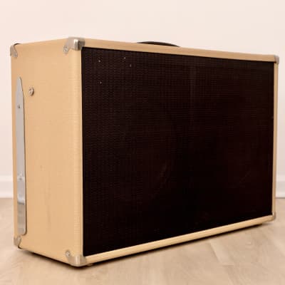 Zack Engineering Vibroworld 2x12 USA-Made Custom Speaker Cabinet, Blonde & Oxblood w/ Jensen Speakers image 1