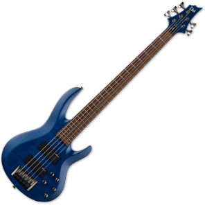 ESP LTD B-205FM 5-String Flamed Maple Top Bass See-Thru Blue