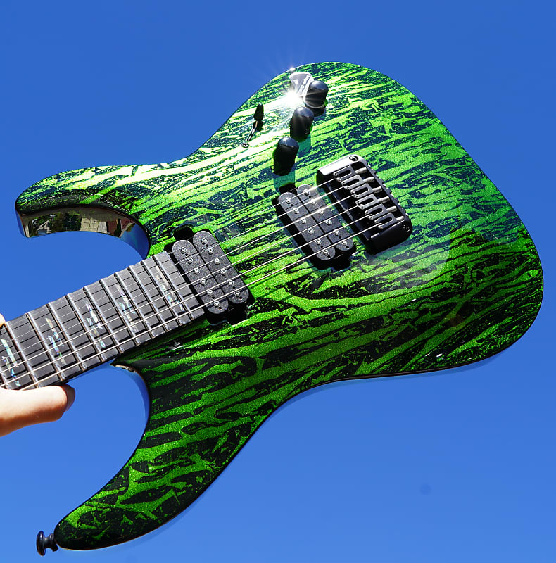 Schecter DIAMOND SERIES C-1 Silver Mountain - Toxic Venom 6-String Electric Guitar (2022) image 1
