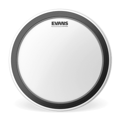 Evans BD18EMADCW EMAD Coated White Bass Drum Head - 18"