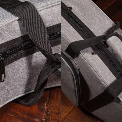 Lindo Acoustic Travel Guitar Eco Hard Case | Plush Lined with Storage Pockets | Sustainable and Eco-Friendly | Designed in The UK | Grey Fabric Finish (Guitar NOT Included) image 9