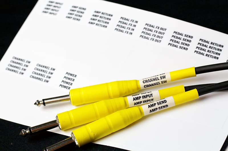 Pedal Python™ PrePrinted Cable Labels (Sheet of 16) for FX Reverb