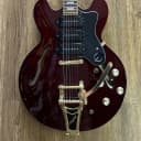 ***EPIPHONE RIVIERA P93 SEMI-HOLLOW ELECTRIC GUITAR W/BIGSBY WINE RED (USED)