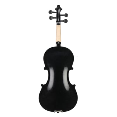 Unbranded Full Size 4/4 Violin Set for Adults Beginners Students with Hard Case, Violin Bow, Shoulder Rest, Rosin, Extra Strings 2020s - Black image 6