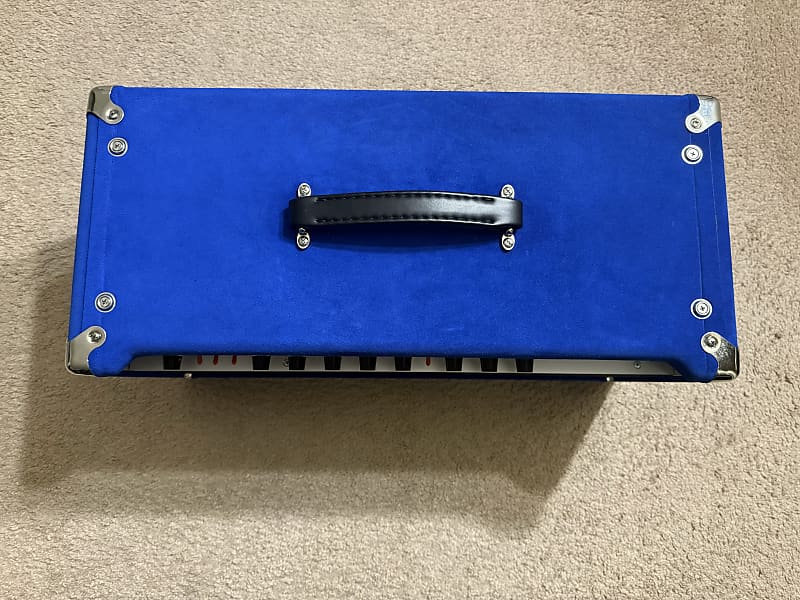 Amplified Nation Overdrive Reverb 100W Head Royal Blue Suede Reverb