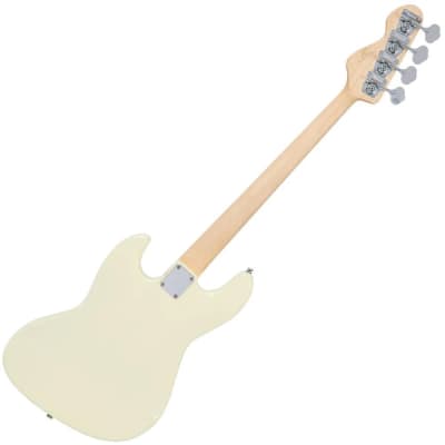 Vintage VJ74MVW ReIssued Maple Fingerboard Bass Guitar ~ Vintage White image 5