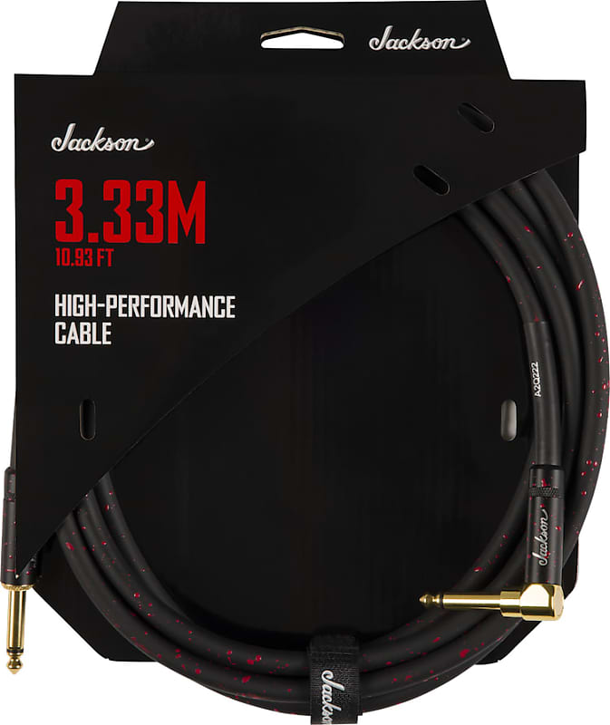 Jackson High Performance Cable, Black and Red, 10.93' (3.33 m) image 1
