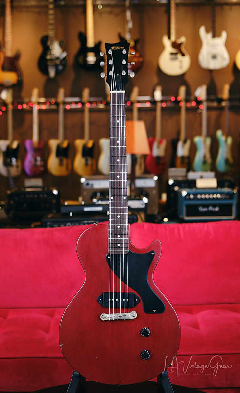 K-Line "KL Series" Single Cut Jr. Style Electric Guitar - Relic'd 2 Cherry Finish - Brand New! image 1