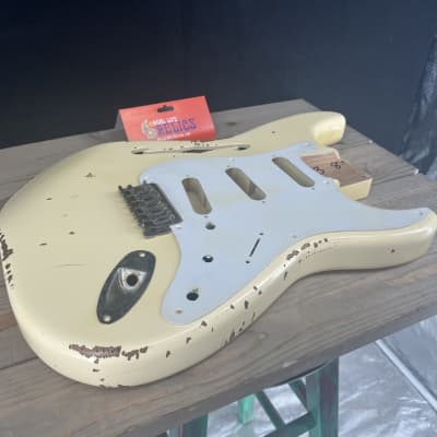 Real Life Relics Thinline F Hole Strat® Body Aged Vintage Blond image 6