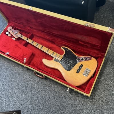 Fender Jazz Bass made in USA( 1973 ) 1972-1974 Maple Neck Pearl Block Inlays in good condition with original hard case and original owners manual image 1