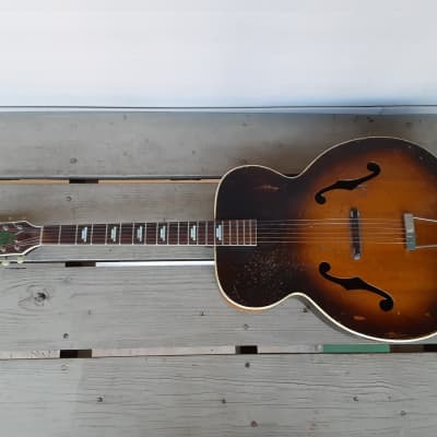 Vintage 1950's Silvertone 57 712L Aristocrat Archtop Acoustic Guitar! High End Model, Kluson Tuners! image 2