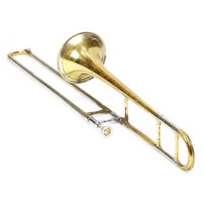 1960s Getzen Super Deluxe Tenor Trombone Brass Chrome Jazz Band Studio Stage Model Instrument Horn Made in USA Original Hard Shell Case (T178) image 13