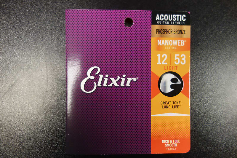 Elixir 16052 Acoustic Phosphor Bronze 012-53 with NANOWEB image 1