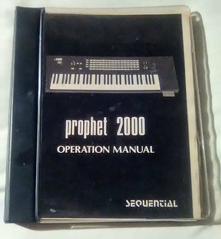 Sequential Circuits Prophet 2000 Owner's Manual  1985. Original Print, Not A Copy. image 1
