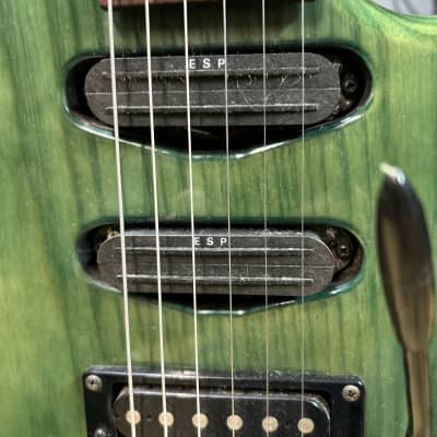 ESP LTD Mirage 1996 guitar MIJ- Swamp ash green image 5