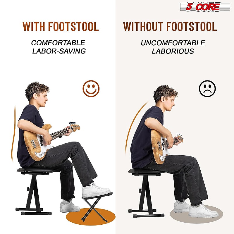 4 Levels Height Adjustable Guitar Foot Rest Stool, Foldable Guitar Foot  Stand for Guitars Ukulele Classical Guitar Player, Black