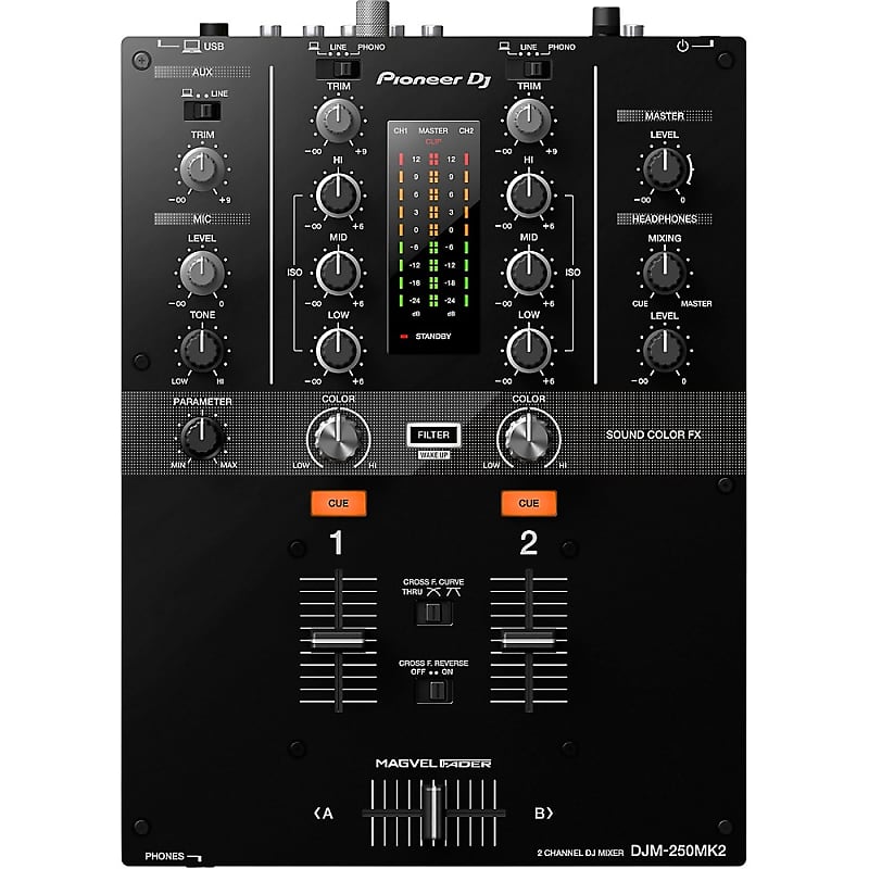 Pioneer DJM-250MK2 2-channel DJ Mixer with rekordbox Regular image 1