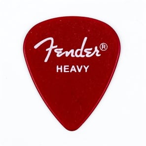 Fender California Clear Picks, Heavy, Candy Apple Red, 12 Count 2016