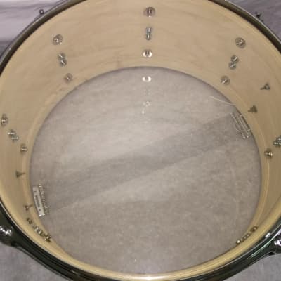 Snare Drum 14 x 6.5" with rings - 60's brass badge Blue White Natural Burst image 10