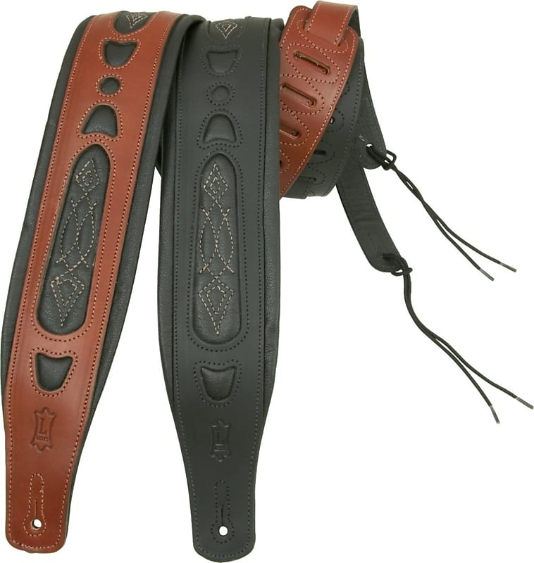 Levy's Leathers PMB32-WAL - 2 Wide Walnut Veg-tan Leather Banjo Strap.
