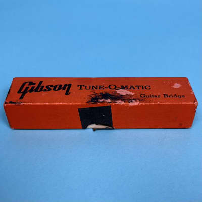 Vintage Gibson Nickel No Wire ABR1 Tune-O-Matic Bridge W/ Box! 1955-1962 image 5
