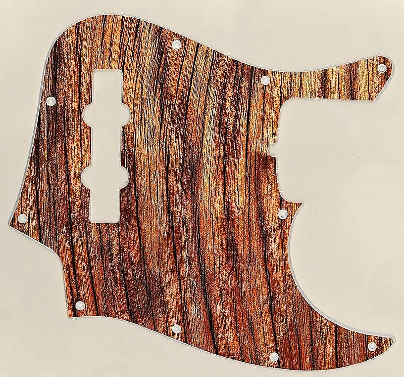 Graphical pickguard Fender Jazz Bass Jbass Standard Wood Old Reverb