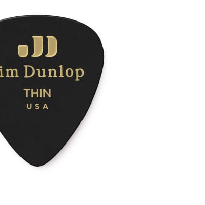 Dunlop 483R03TH Celluloid Guitar Picks 72 Picks Thin Black Classics image 3