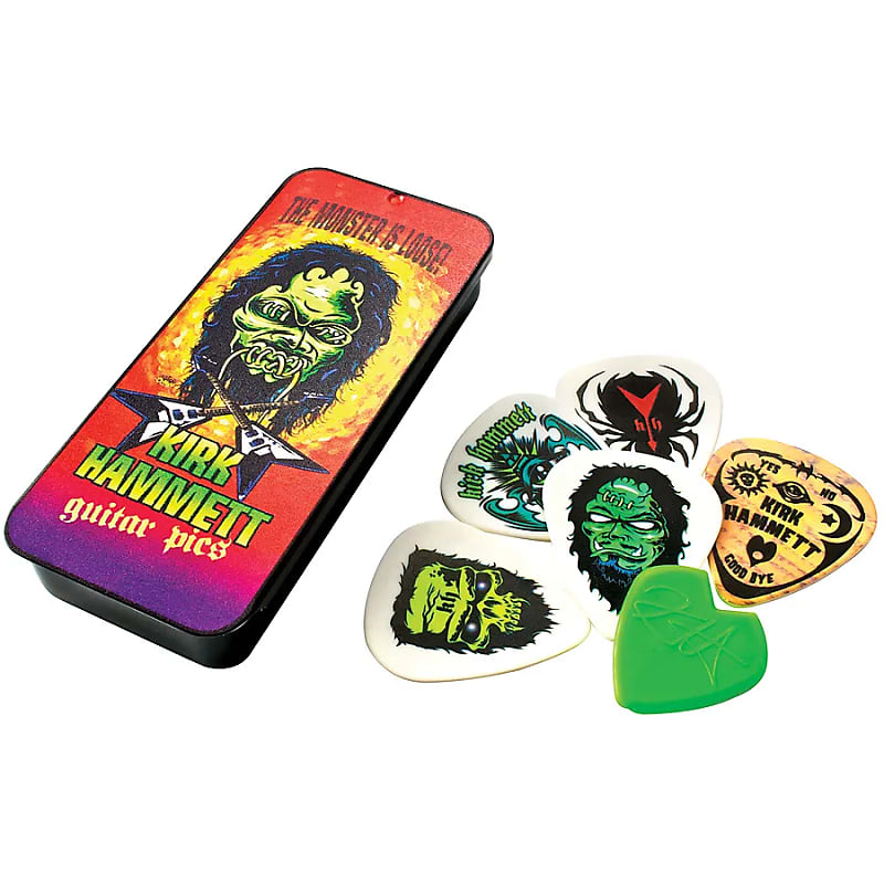 Immagine Dunlop KH01T088 Kirk Hammett Signature Monster .88mm Guitar Pick Tin (6-Pack) - 1