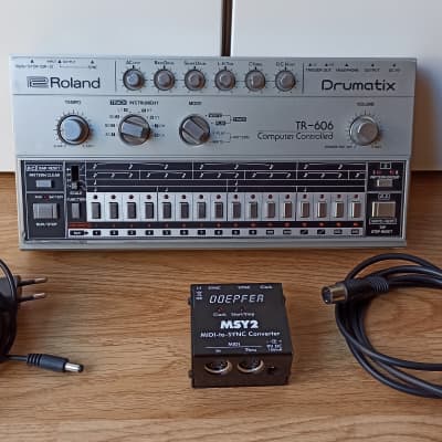 Roland TR-606 + Midi-to-Sync Converter MSY2 Doepfer