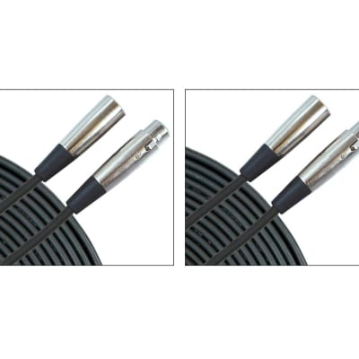 Musician's Gear Standard Microphone Cable-20 ft.-Black (2 Pack) image 1