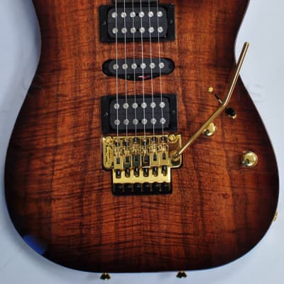 Schecter CET Koa Top USA Custom Shop Electric Guitar Tobacco Burst image 2