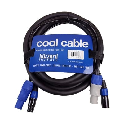 Blizzard DMXPC-10 10' PowerCON and 3-pin DMX Combo Cable image 3