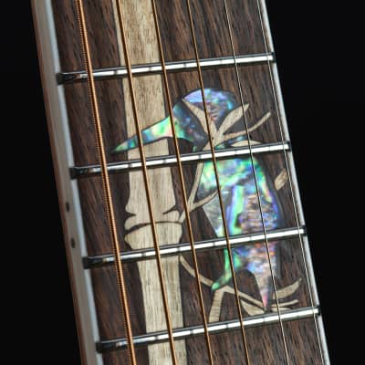Lindo Bamboo Voyager V2 Electro Acoustic Travel Guitar | BS3M Mic/Piezo Blend Preamp | Luminlays | Kingfisher Inlay (Nylon Strings) image 3